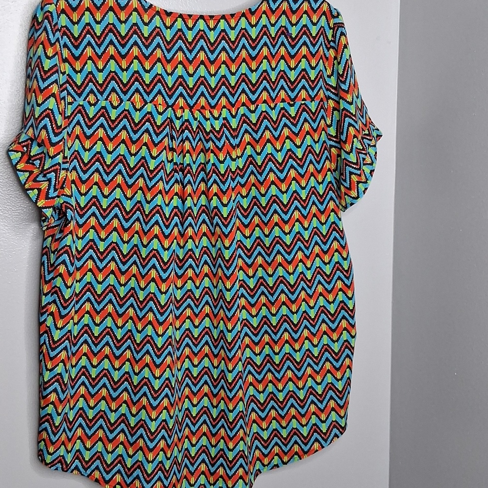 Daniel Rainn Multi-Colored Zigzag Chevron Stateme… - image 6
